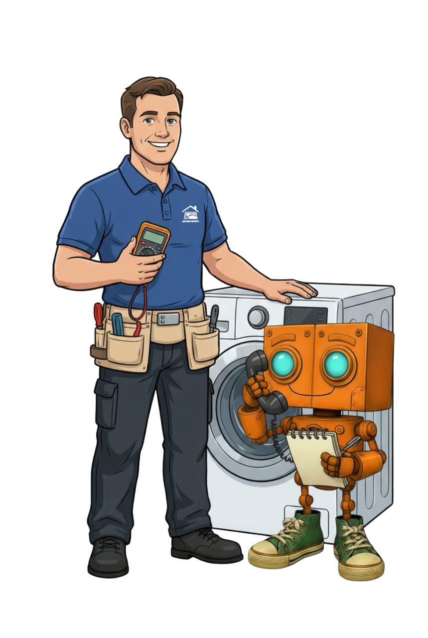Appliance repair assistant illustration