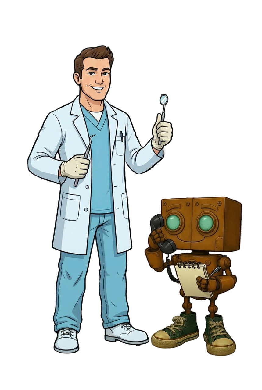 Dental clinic assistant illustration