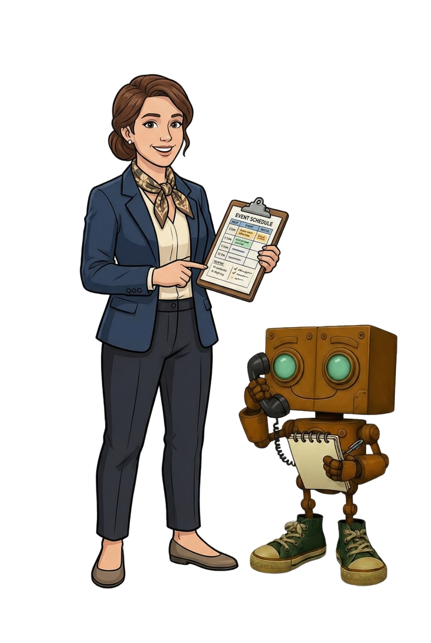 Event planner assistant illustration