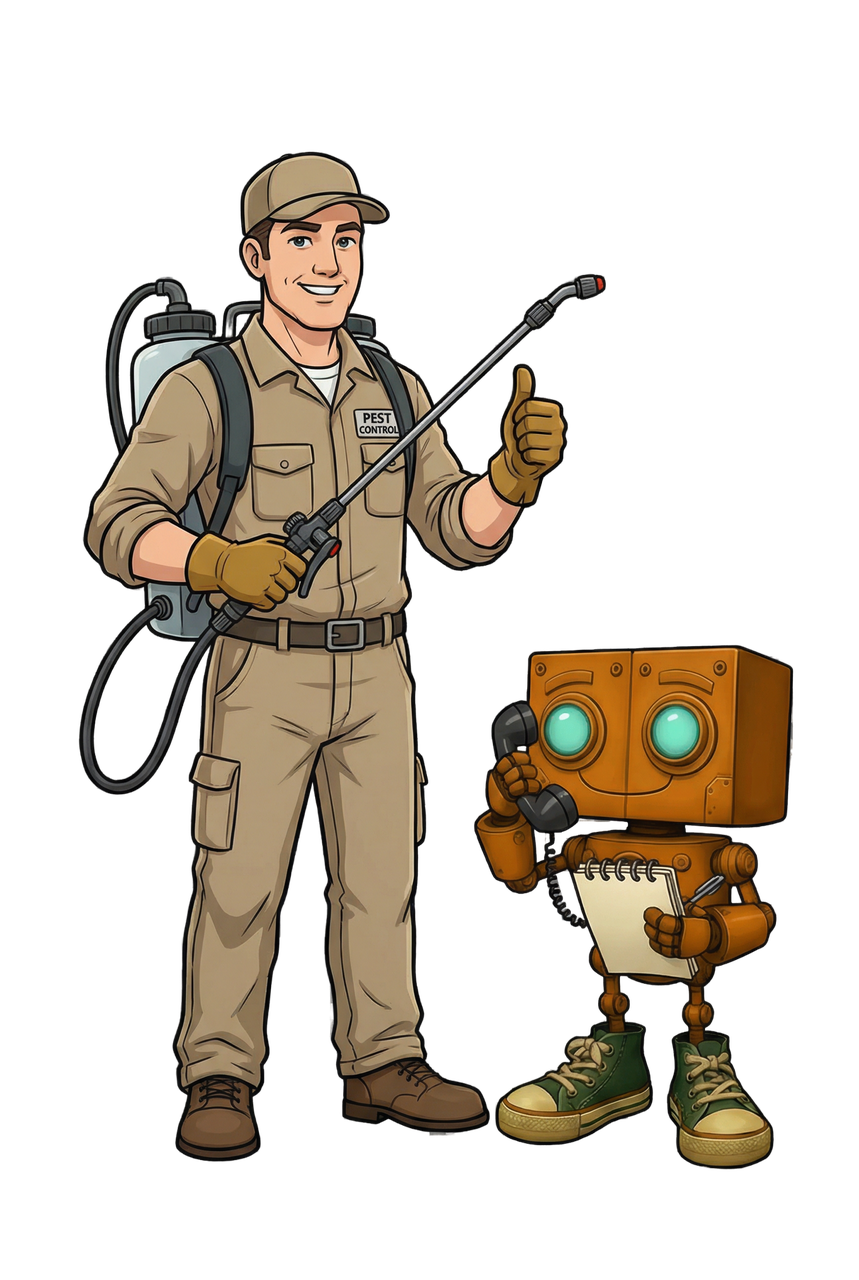 Pest control assistant illustration